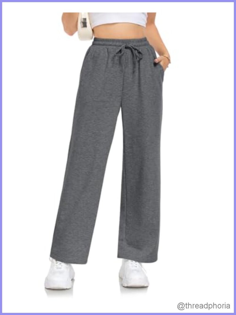 Lounge Pants High Waist Wide Leg Sweatpants Athletic Joggers with Pockets